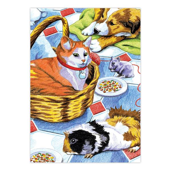 Royal And Langnickel CPNMIN-115 | Colour Pencil By Numbers™ 12pc 5" X 7" Family Pets Project