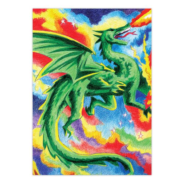 Royal And Langnickel CPNMIN-116 | Colour Pencil By Numbers™ 12pc 5" X 7" Dragon Project