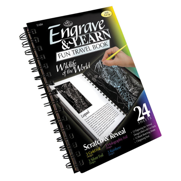 royal and langnickel EAB-4 | Engraving Art™ Wildlife of the World Fun Travel Book