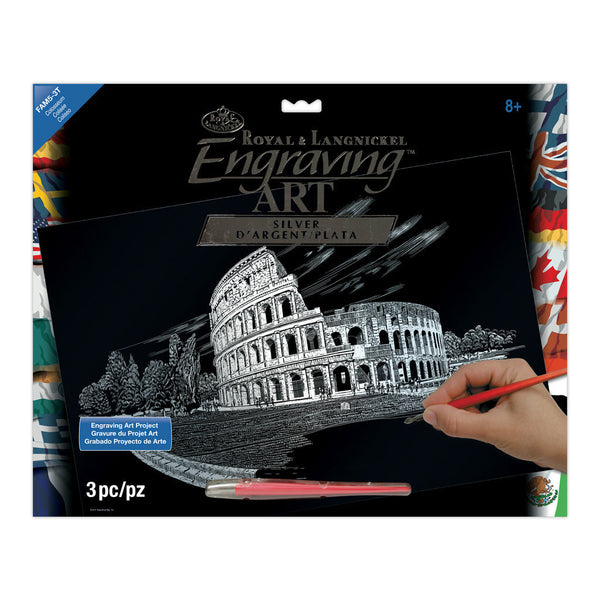 Royal And Langnickel FAM Series | Engraving Art™ Famous Places 11-1/4"x 15-3/8" Silver Foil Project