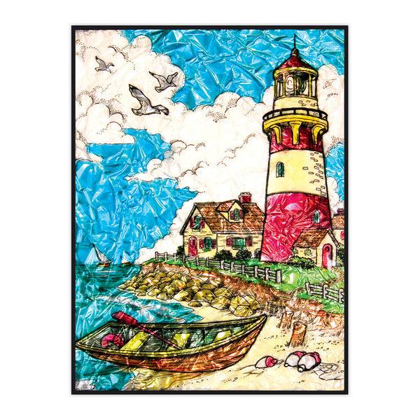 Royal And Langnickel FPBN-2 | Foil Painting By Numbers™ 11pc 8.25" X 10.25" Lighthouse Project