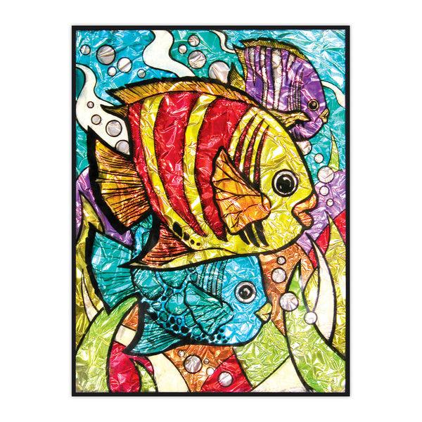 Royal And Langnickel FPBN-3 | Foil Painting By Numbers™ 11pc 8.25" X 10.25" Tropical Fish Project