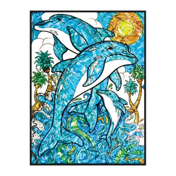 Royal And Langnickel FPBN-4 | Foil Painting By Numbers™ 11pc 8.25" X 10.25" Dolphins Project