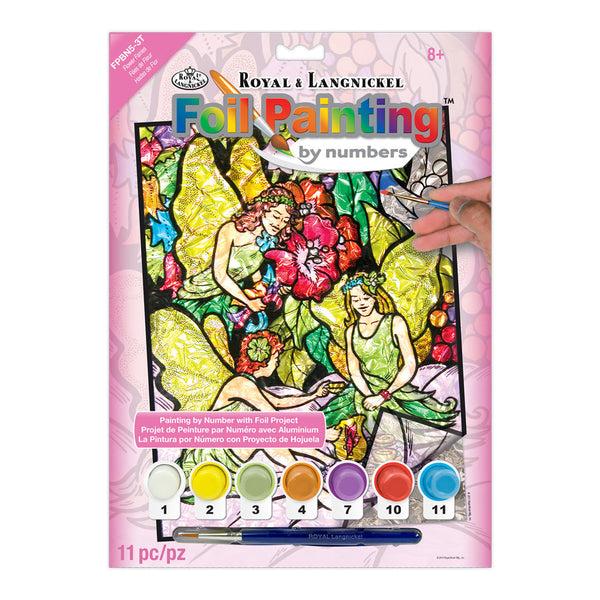 royal and langnickel FPBN-5 | Foil Painting by numbers™ 11pc 8.25" x 10.25" Flower Fairies Project