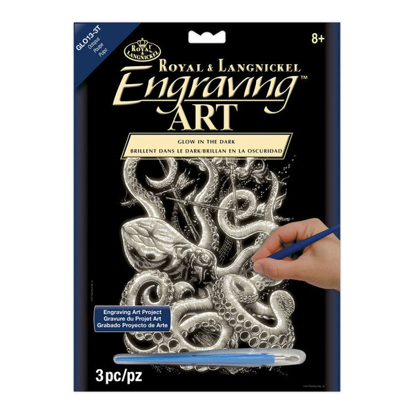Royal And Langnickel GLO Series | Engraving Art™ 8" X 10" Glow In The Dark Foil Projects
