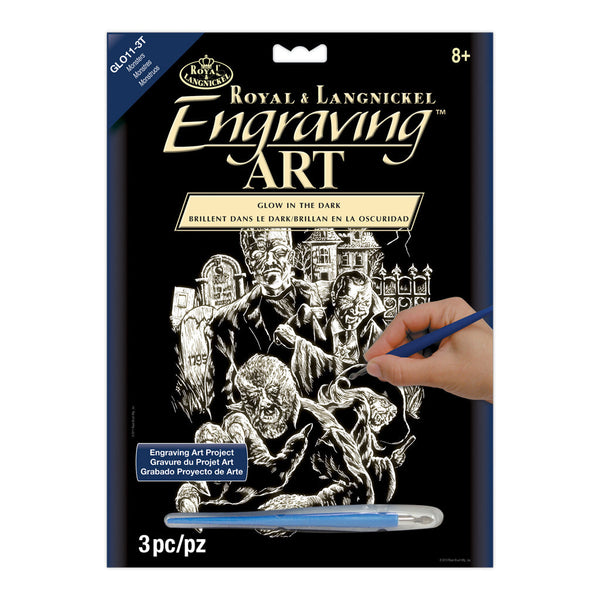 royal and langnickel GLO Series | Engraving Art™ 8" x 10" Glow in the Dark Foil Projects