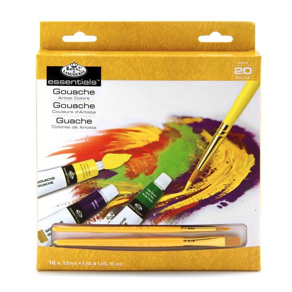 Royal And Langnickel GOU12 Series | Gouache Paint Packs With Brushes - 12 Ml