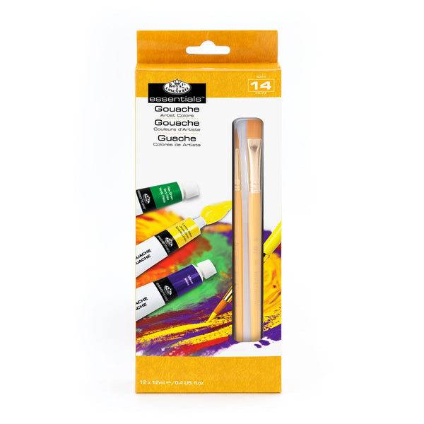 royal and langnickel GOU12 Series | Gouache Paint Packs with Brushes - 12 ml