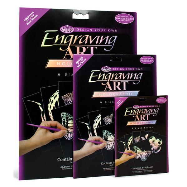royal and langnickel HOLO Series | Engraving Art™ 6pc Holographic Foil Blank Boards