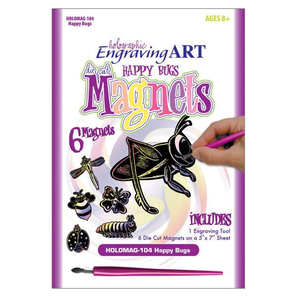 royal and langnickel HOLOMAG-104 | Engraving Art™ Happy Bugs Magnets