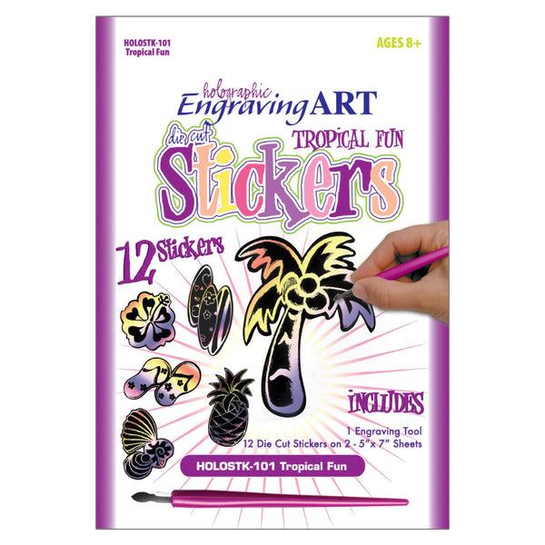 royal and langnickel HOLOSTK-101 | Engraving Art™ Tropical Fun Stickers