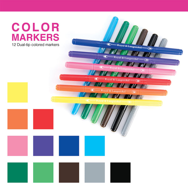 Royal And Langnickel MARK-12 | Essentials™ 12pc Double-Tipped Color Markers