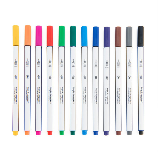 Royal And Langnickel MARK-2101 | 12pc Fineliner Artist Markers