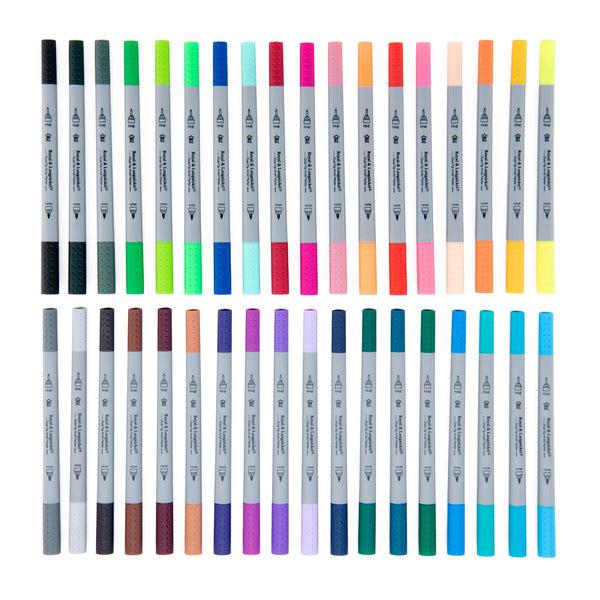 Royal And Langnickel MARK-2203 | 36pc Fineliner And Brush Dual-Tip Artist Markers