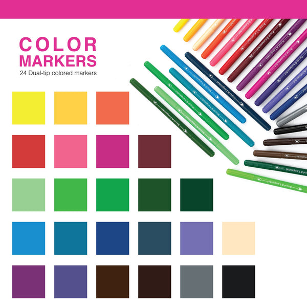 Royal And Langnickel MARK-24 | Essentials™ 24pc Double-Tipped Color Markers
