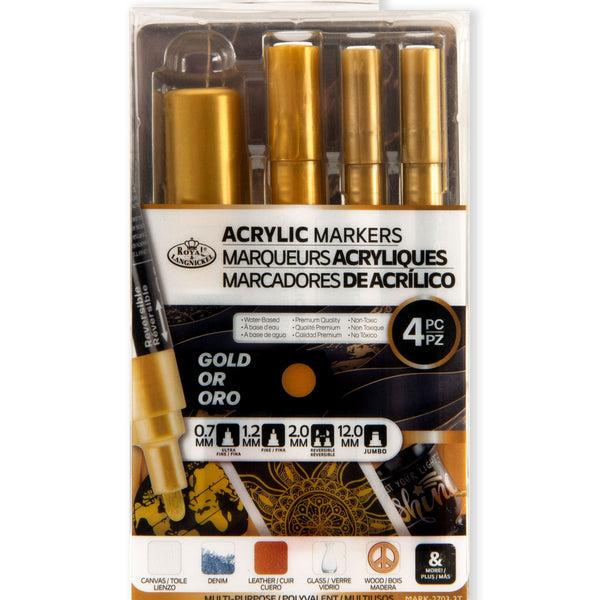 royal and langnickel MARK-2703 | 4PC Gold Acrylic Paint Markers