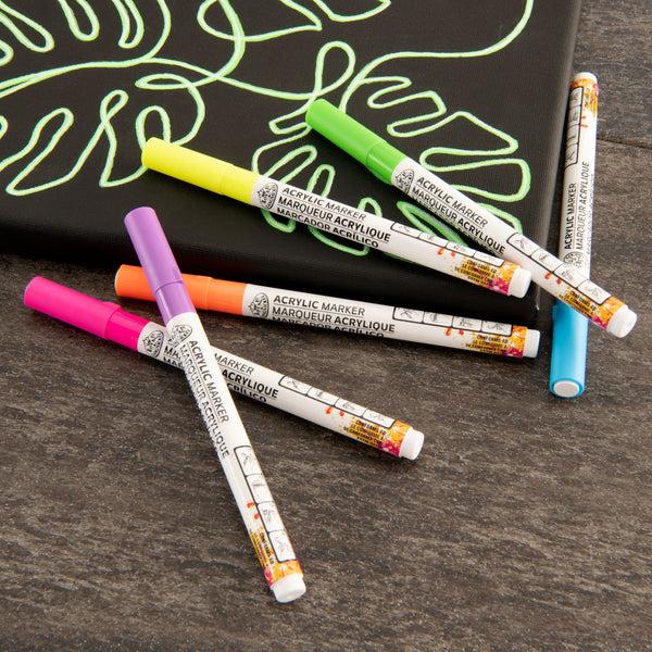Royal And Langnickel MARK-2719 | 6PC Acrylic 1.2mm Neon Markers
