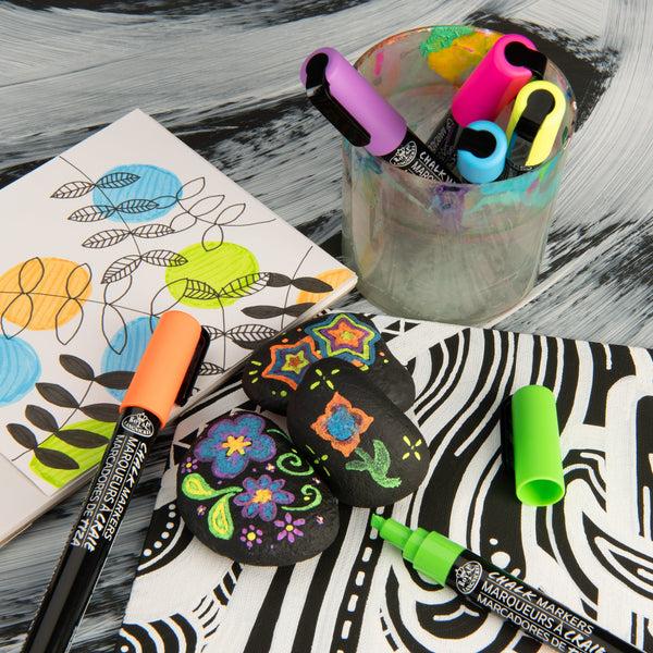 Royal And Langnickel MARK-2802 | 6PC 2mm Neon Chalk Marker Set