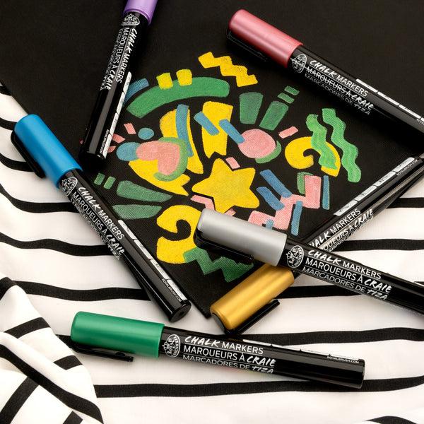 Royal And Langnickel MARK-2803 | 6PC 2mm Metallic Chalk Marker Set