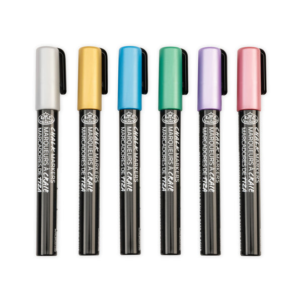 Royal And Langnickel MARK-2803 | 6PC 2mm Metallic Chalk Marker Set