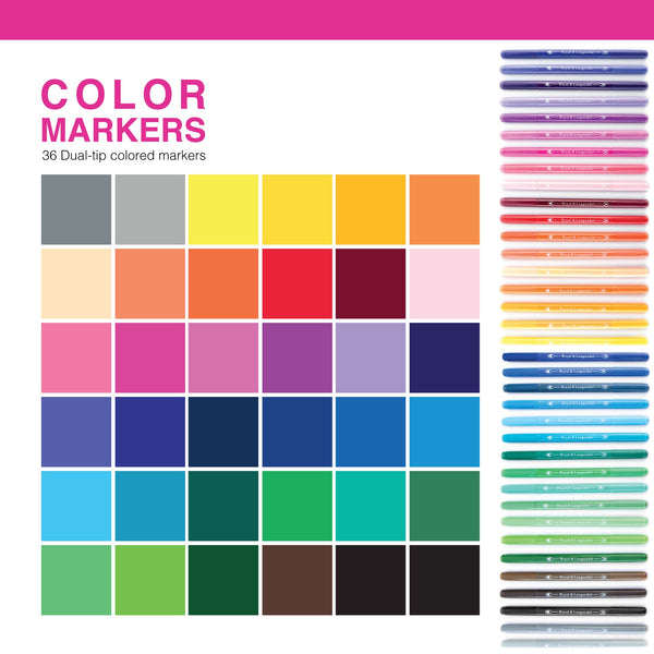 Royal And Langnickel MARK-36 | Essentials™ 36pc Double-Tipped Color Markers