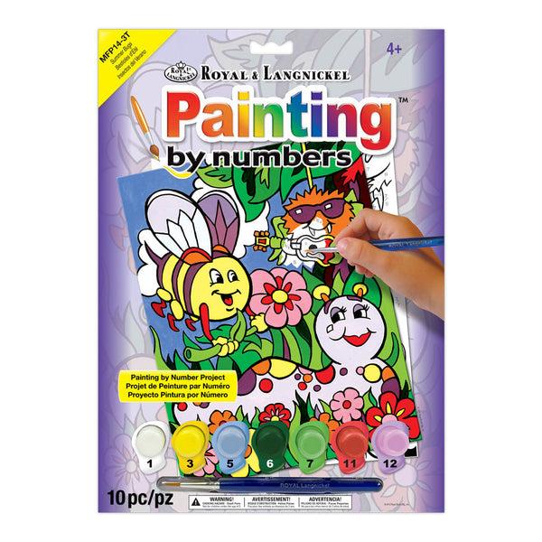 royal and langnickel MFP14 | Painting by numbers™ Children's 10pc 8.75" x 11.75" Summer Bugs Painting Project