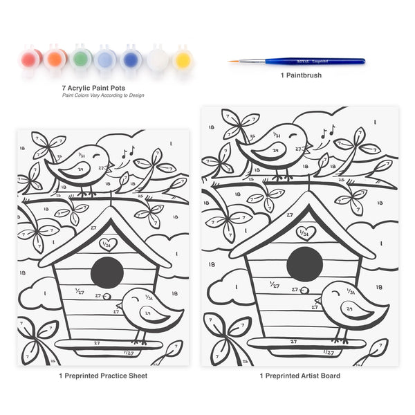 Royal And Langnickel MFP17 | Painting By Numbers™ Children's 10pc 8.75" X 11.75" Singing Birds Painting Project