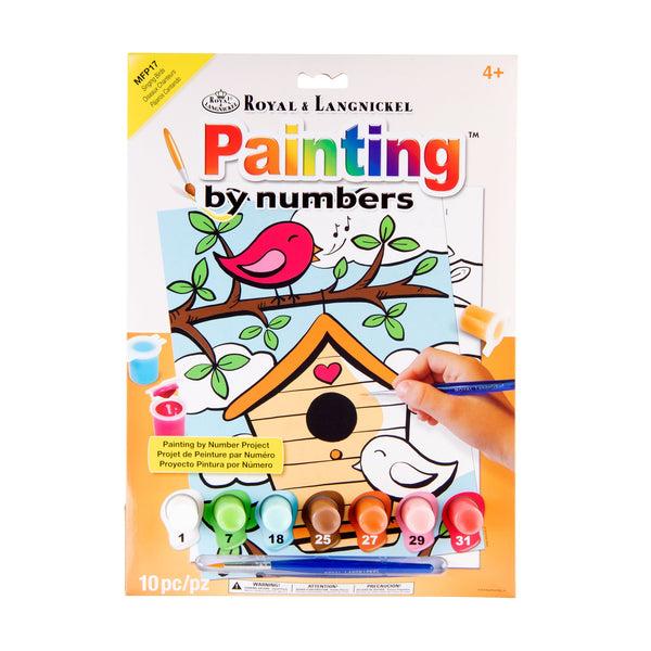 royal and langnickel MFP17 | Painting by numbers™ Children's 10pc 8.75" x 11.75" Singing Birds Painting Project