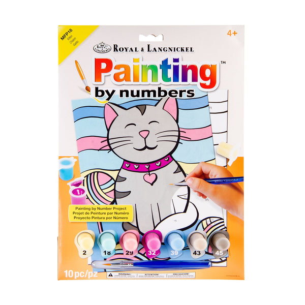 royal and langnickel MFP18 | Painting by numbers™ Children's 10pc 8.75" x 11.75" Kitten Painting Project