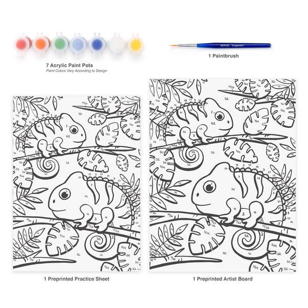 Royal And Langnickel MFP19 | Painting By Numbers™ Children's 10pc 8.75" X 11.75" Chameleons Painting Project