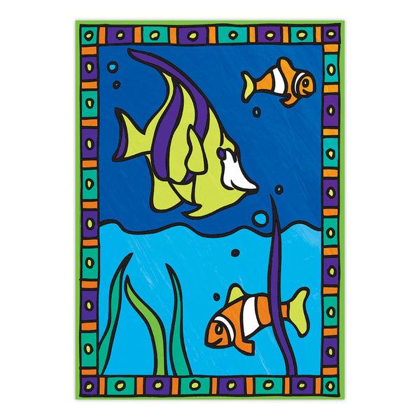 Royal And Langnickel MFP203 | Painting By Numbers™ Children's 12pc 8.75" X 11.75" Sea Turtle & Fish Painting Project 2-Pack