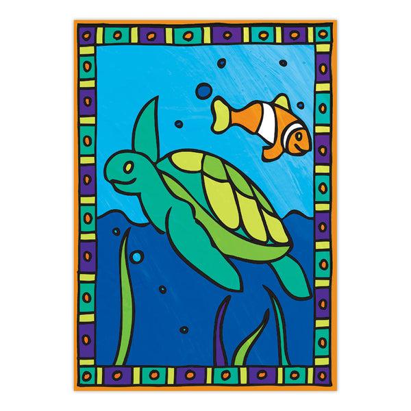Royal And Langnickel MFP203 | Painting By Numbers™ Children's 12pc 8.75" X 11.75" Sea Turtle & Fish Painting Project 2-Pack