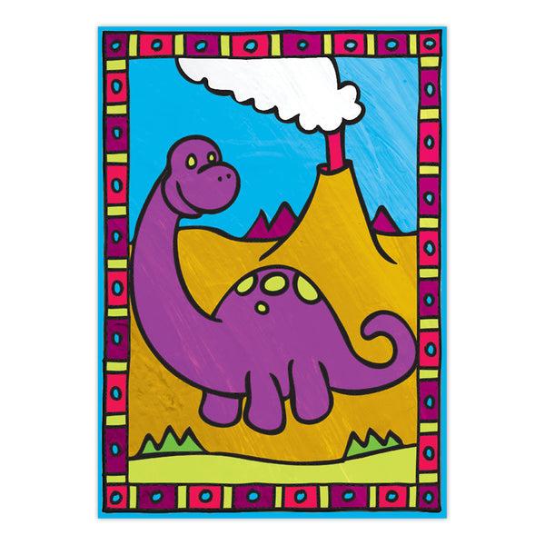 Royal And Langnickel MFP204 | Painting By Numbers™ Children's 12pc 8.75" X 11.75" Dinosaurs & Volcano Painting Project 2-Pack
