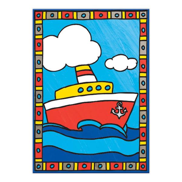 Royal And Langnickel MFP206 | Painting By Numbers™ Children's 12pc 8.75" X 11.75" Train And Boat 2-Pack