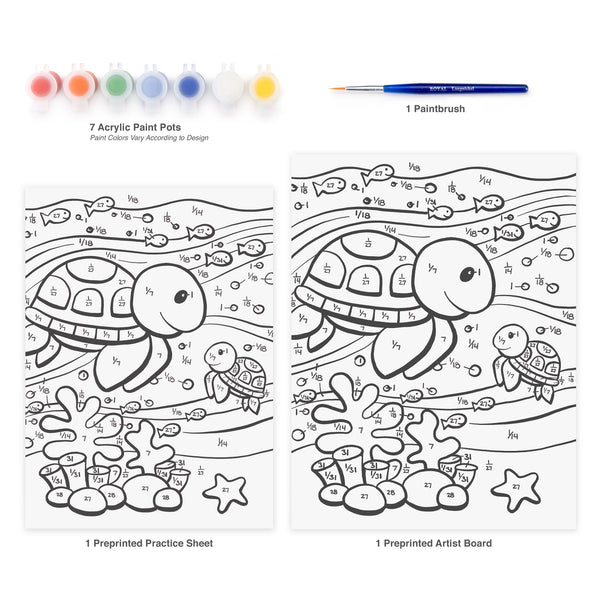 Royal And Langnickel MFP21 | Painting By Numbers™ Children's 10pc 8.75" X 11.75" Sea Turtles Painting Project