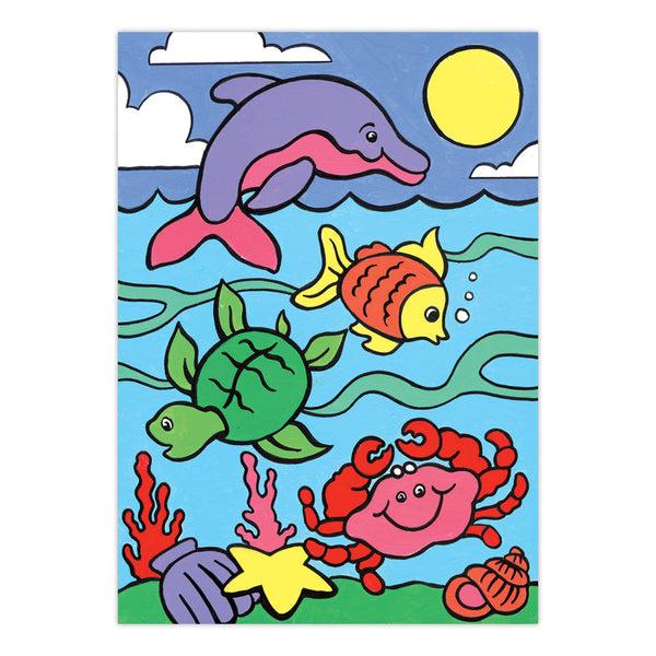 Royal And Langnickel MFP6 | Painting By Numbers™ Children's 10pc 8.75" X 11.75" Sea Animals Painting Project