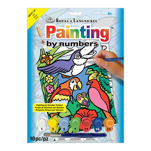 royal and langnickel MFP7 | Painting by numbers™ Children's 10pc 8.75" x 11.75" Birds Painting Project