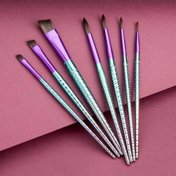 Royal And Langnickel MYTH 203 | Mythos™ Mermaid 7pc Round/Angular Brush Set