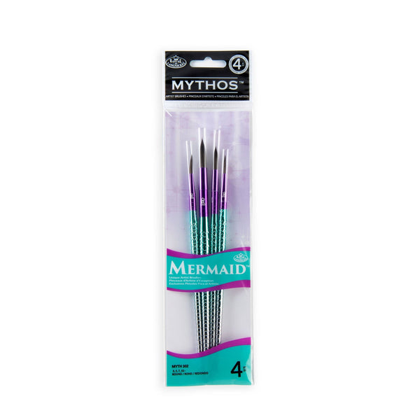 royal and langnickel MYTH 302 | Mythos™ Mermaid 4pc Round Brush Set royal and langnickel MYTH 302 | Mythos™ Mermaid 4pc Round Brush Set