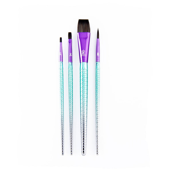 Royal And Langnickel MYTH 303 | Mythos™ Mermaid 4pc Variety Brush Set