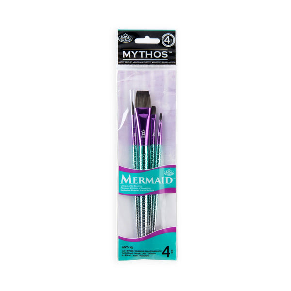 royal and langnickel MYTH 303 | Mythos™ Mermaid 4pc Variety Brush Set royal and langnickel MYTH 303 | Mythos™ Mermaid 4pc Variety Brush Set