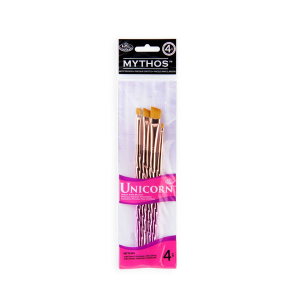 royal and langnickel MYTH 501 | Mythos™ Unicorn 4pc Angular Brush Set royal and langnickel MYTH 501 | Mythos™ Unicorn 4pc Angular Brush Set