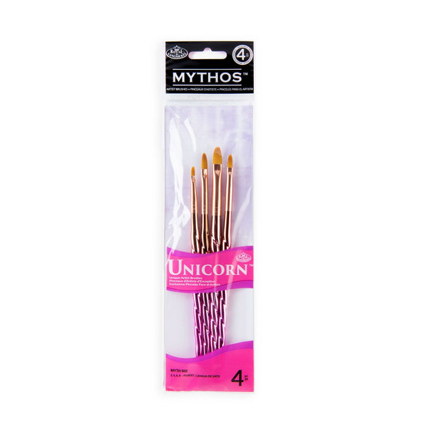 royal and langnickel MYTH 502 | Mythos™ Unicorn 4pc Filbert Brush Set royal and langnickel MYTH 502 | Mythos™ Unicorn 4pc Filbert Brush Set
