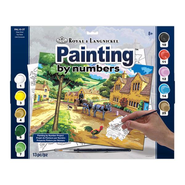 royal and langnickel PAL10 | Painting by numbers™ 13pc 11.25" x 13.375" Steep Street Painting Project