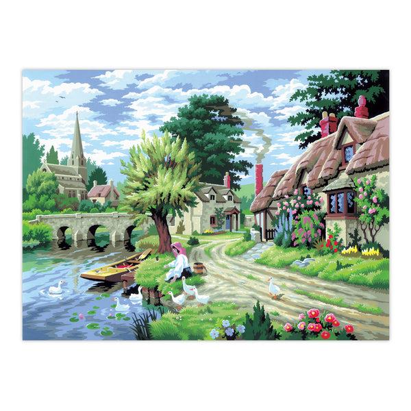 Royal And Langnickel PAL11 | Painting By Numbers™ 13pc 11.25" X 13.375" Duck Feeding Painting Project