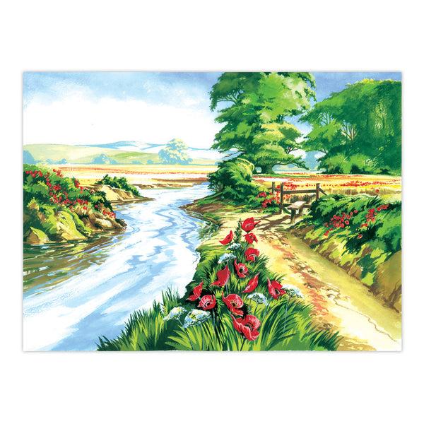 Royal And Langnickel PAL13 | Painting By Numbers™ 13pc 11.25" X 13.375" Poppy Field Painting Project