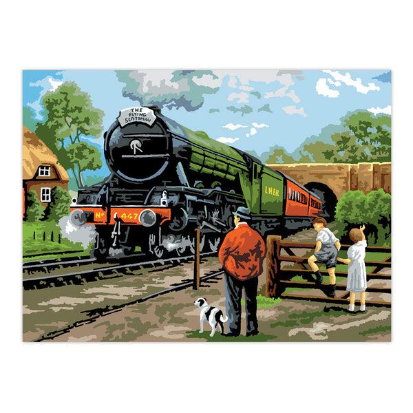 Royal And Langnickel PAL15 | Painting By Numbers™ 13pc 11.25" X 13.375" Steam Train Painting Project