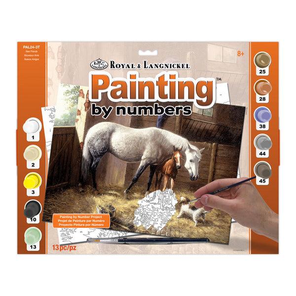 royal and langnickel PAL24 | Painting by numbers™ 13pc 11.25" x 13.375" New Friends Painting Project