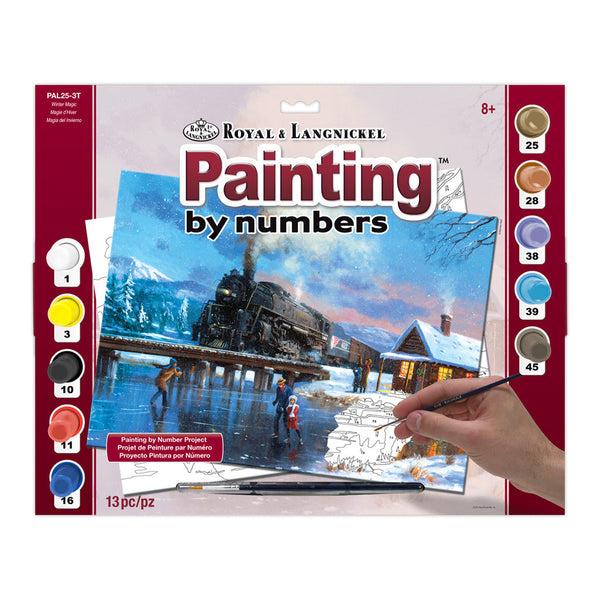 royal and langnickel PAL25 | Painting by numbers™ 13pc 11.25" x 13.375" Winter Magic Painting Project