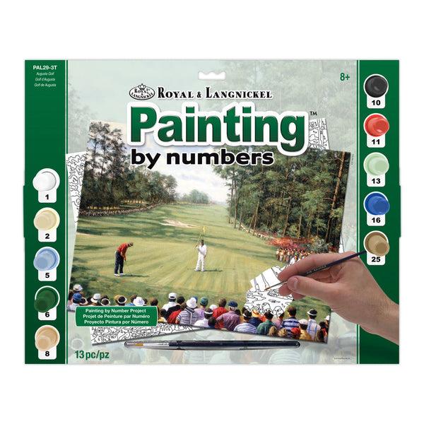 royal and langnickel PAL29 | Painting by numbers™ 13pc 11.25" x 13.375" Augusta Golf Painting Project